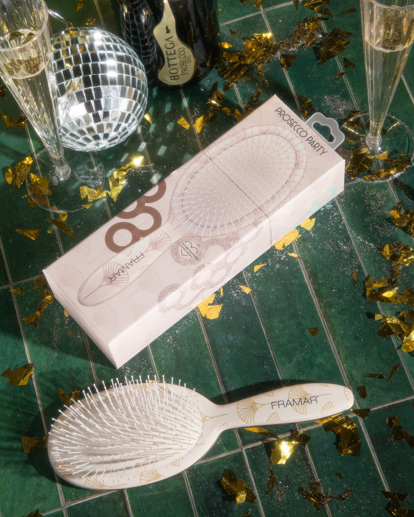Framar Cheers Haters Detangle Brush - Prosecco Party