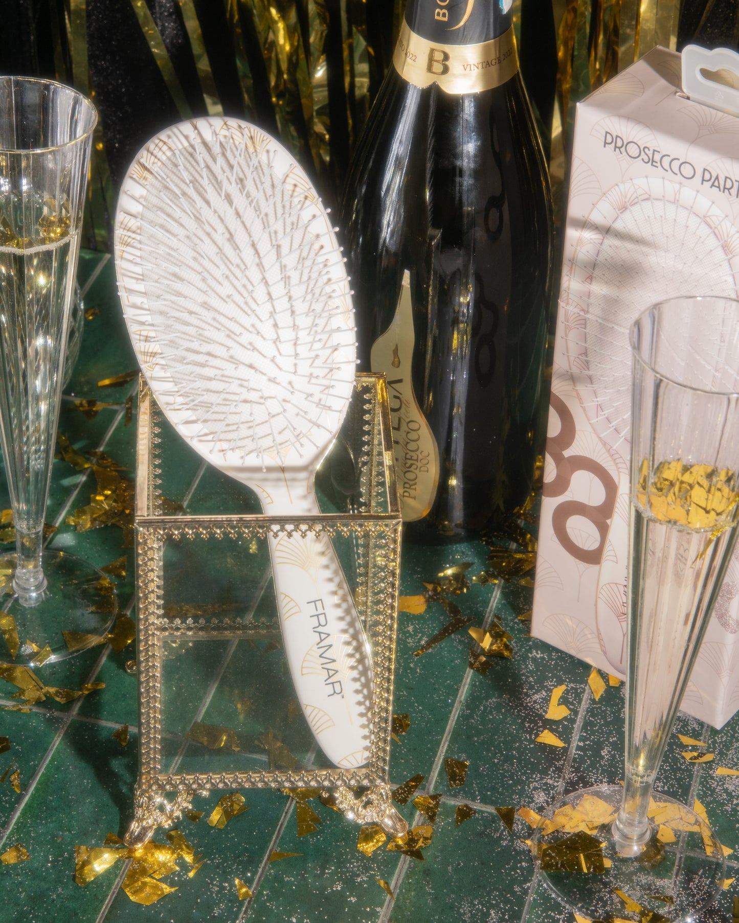 Framar Cheers Haters Detangle Brush - Prosecco Party