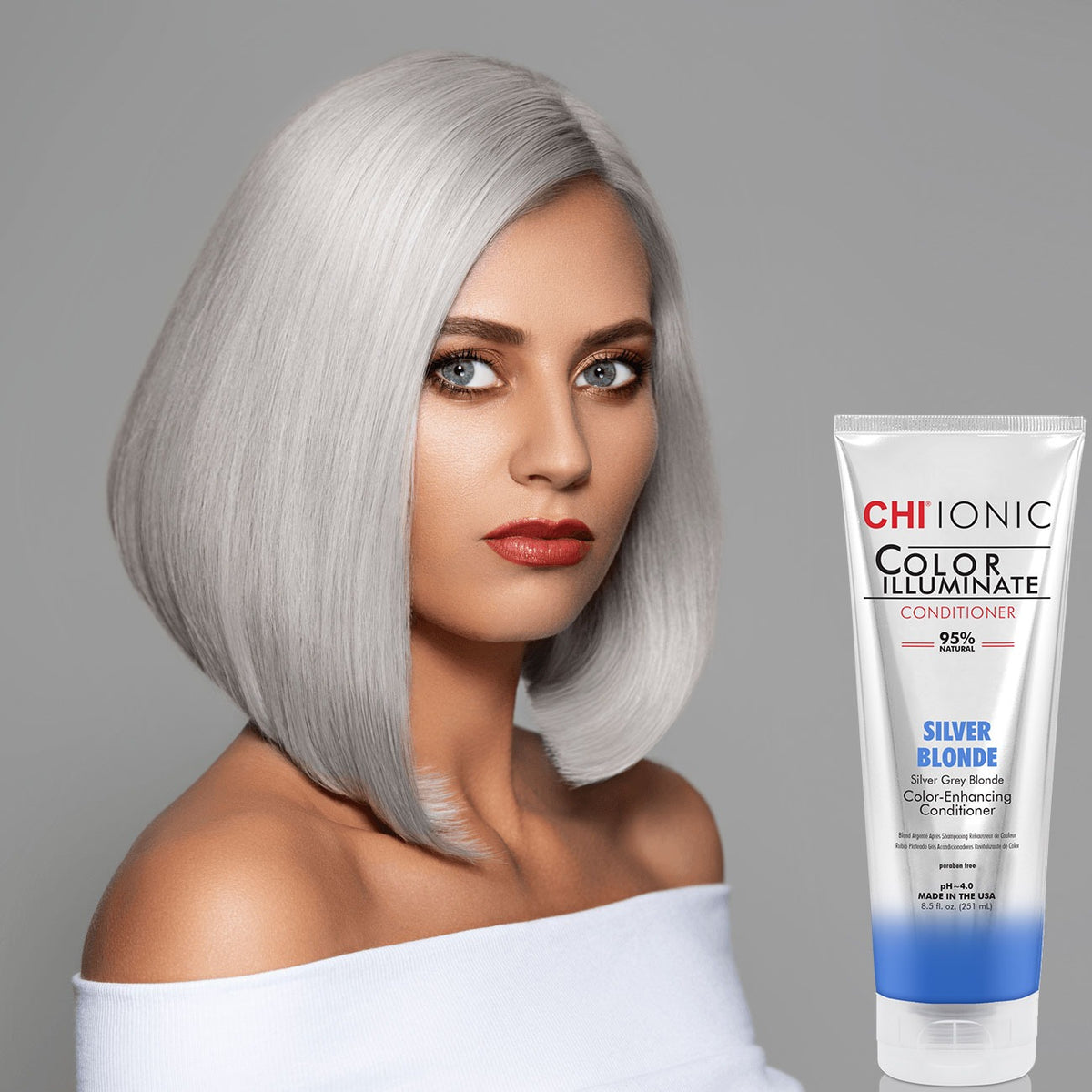 CHI Ionic Color Illuminate Conditioner 251ml - Silver Blonde