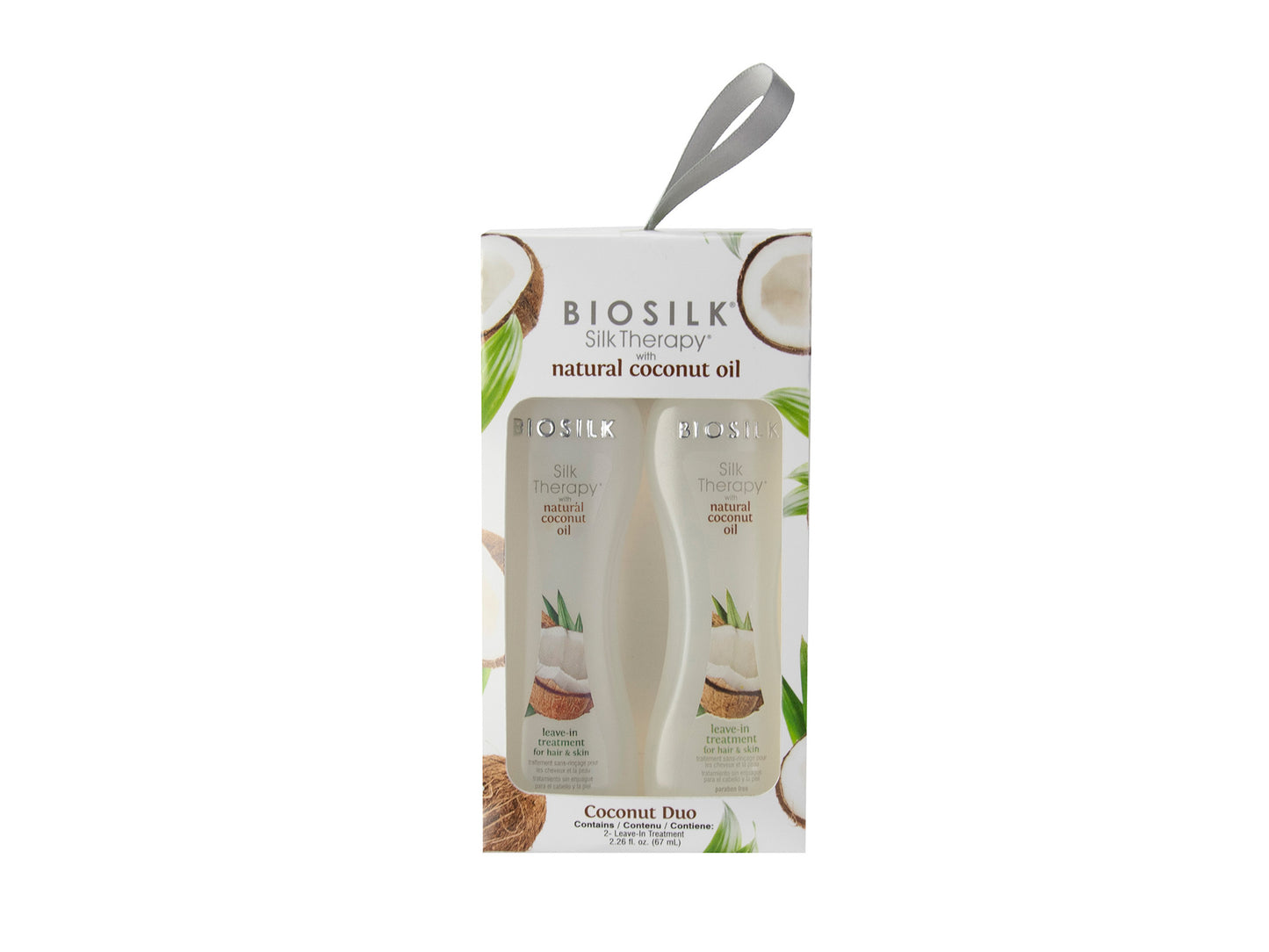 Chi Biosilk Silk Therapy With Natural Coconut Oil Leave In Treatment For Hair And Skin 67mls 2 Pack, Light Weight Leave In Treatment Which Helps Fortify Weak Hair, Nourishing On Dry Skin And Gives A Subtle Glow, Official Chi Stockist NZ, NZ Hair And Beauty Supplies, Professional Hair And Beauty Supplies
