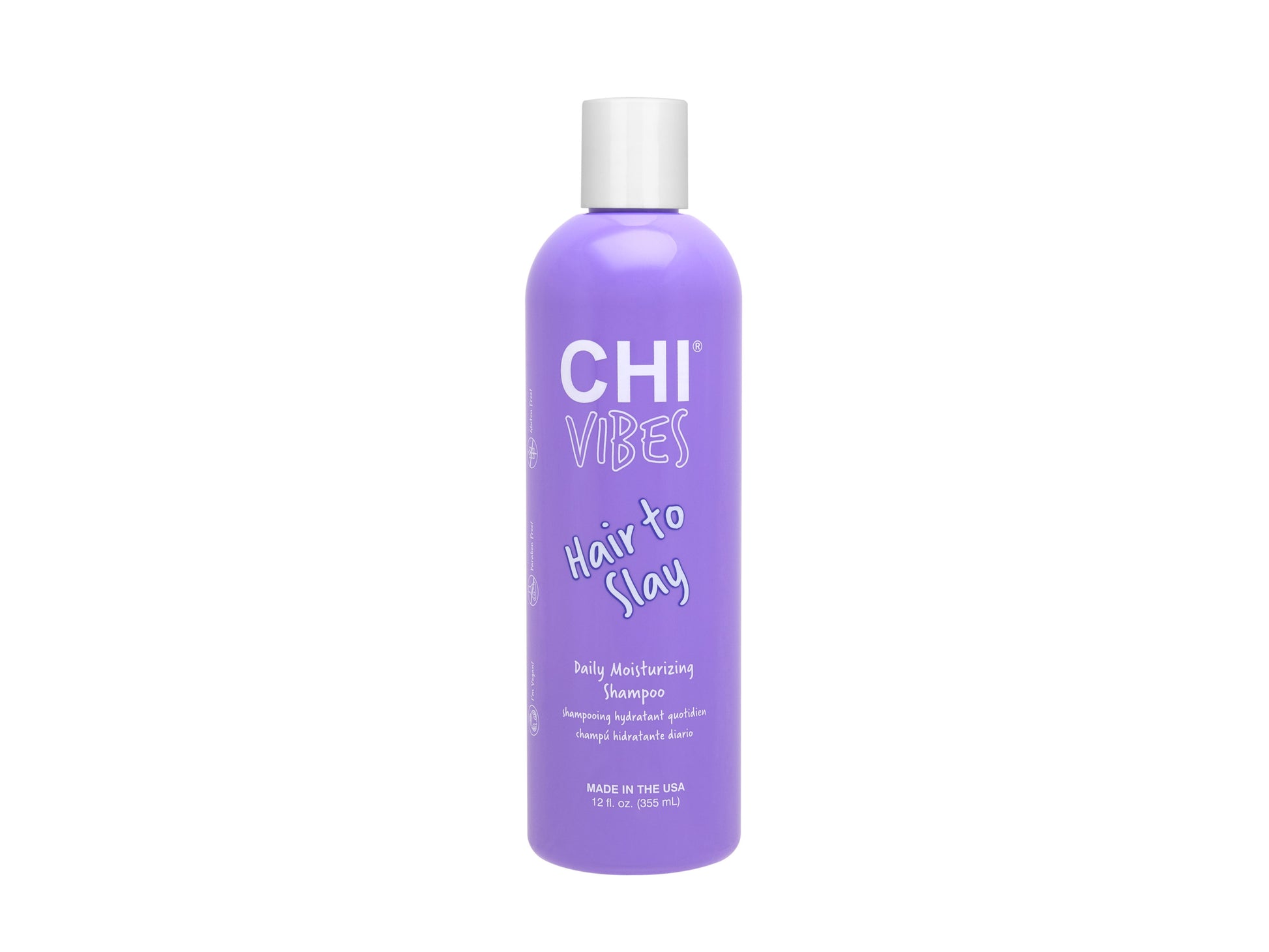 Chi Vibes Hair To Slay Daily Moisturizing Shampoo 355ml, Nourishing Shampoo Ideal For Daily Use For Dry Hair, Shampoo Ingredients Include Squalane For Preventing Damage And Breakage & Proteins + Amino Acids + Vitamins + Avocado Oil For Moisture, Official Chi Stockist NZ, NZ Hair and Beauty Supplies, Professional Salon Supplies