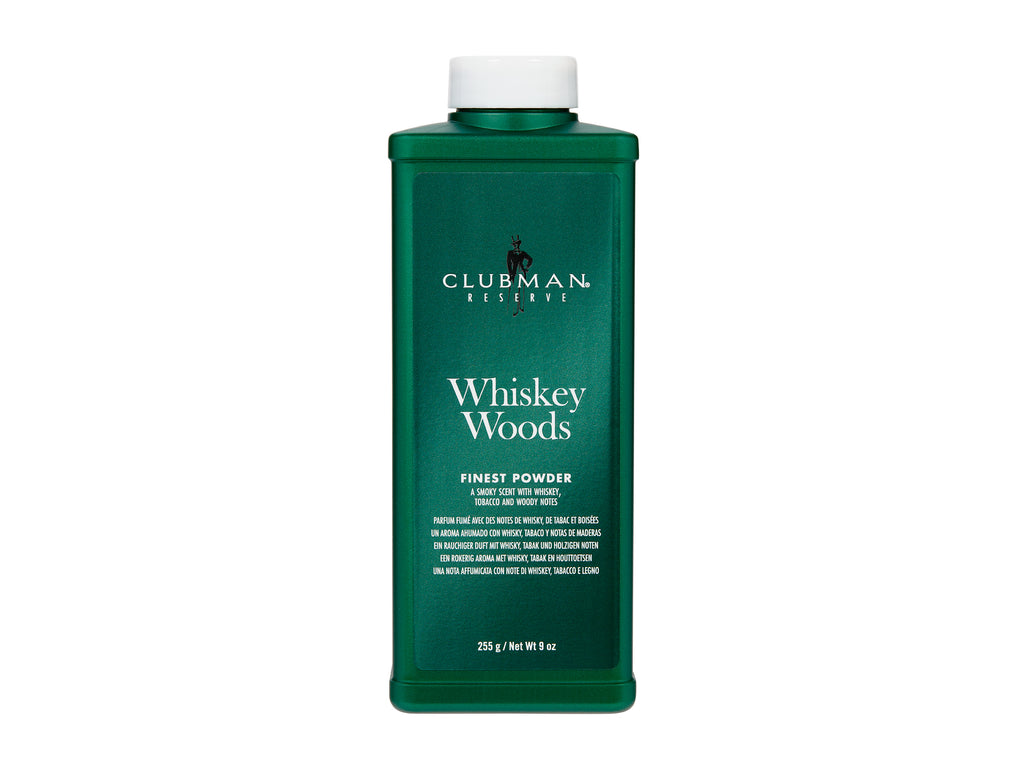 Clubman Reserve Finest Talc Powder, Whiskey Woods 255g