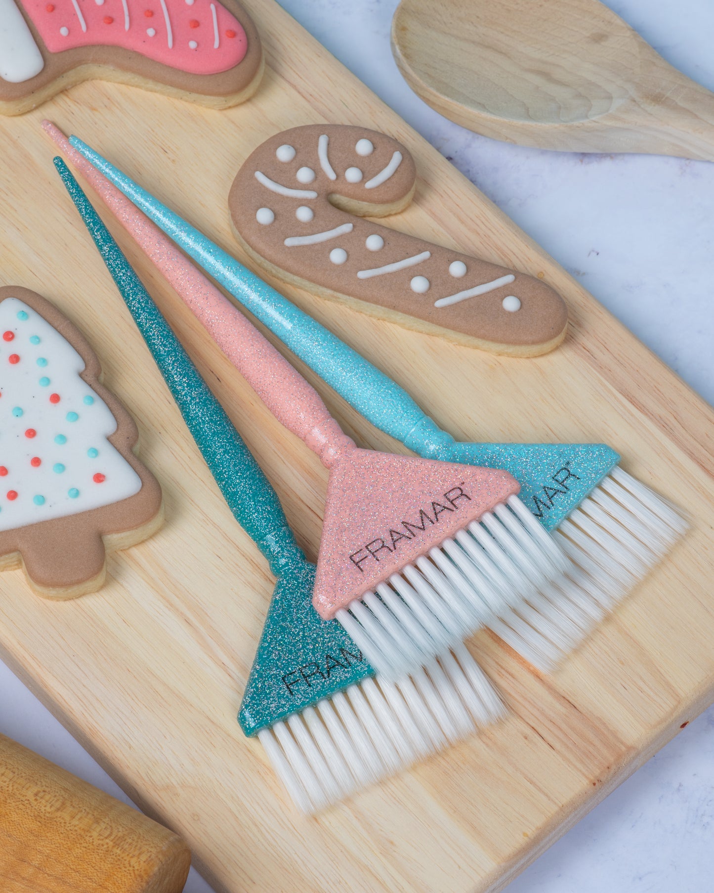 Framar Cookie Cutter Glitter Big Daddy Colour Brush Set 3pc