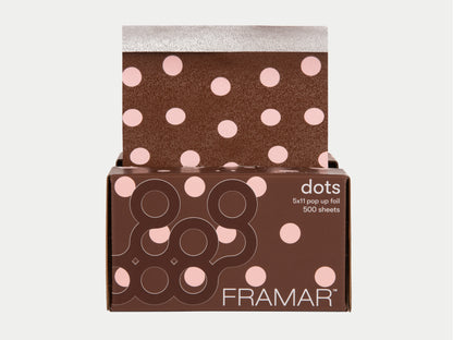 Framar Polka Dots Chocolate Pop Up Foil (500ct) 127 x 280mm (5x11) (12pc CARTON)