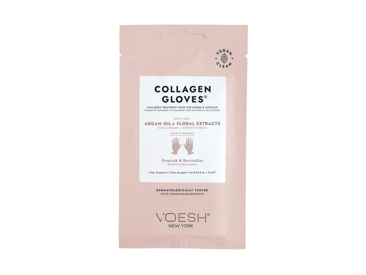 Voesh Collagen Treatment Gloves 1 Pair With Argan Oil + Floral Extracts, Collagen Treatment Mask Gloves For Hands And Cuticles To Nourish & Revitalize Hands, KBeauty, Voesh NZ