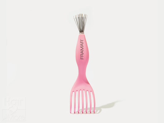 Framar Hair Brush Cleaner Pink, Salon Hair Brush Cleaning Tool Light Pink, Clean Hair Brushes Easily And Thoroughly, Hair Salon Essentials, NZ Framar Stockist, NZ Salon Supplies, NZ Hair And Beauty Supplies