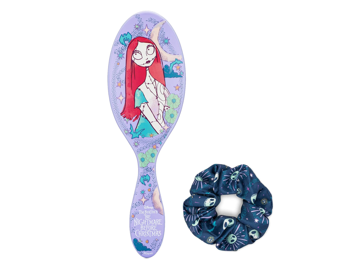 Wet Brush Original Disney Detangler Brush 'Nightmare Before Christmas' Set With Scrunchie - Sally, Wet Brush Detangler Brush For Use On Wet Or Dry Hair, Not For Use With Hair Dryer
