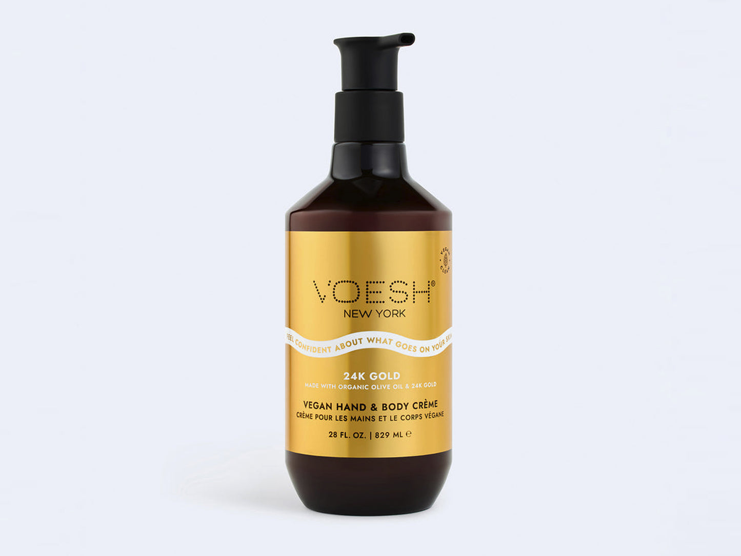 Voesh 24K Gold Hand And Body Creme 829ml, Vegan Hand & Body Creme With Organic Olive Oil & 24K Gold, Voesh NZ