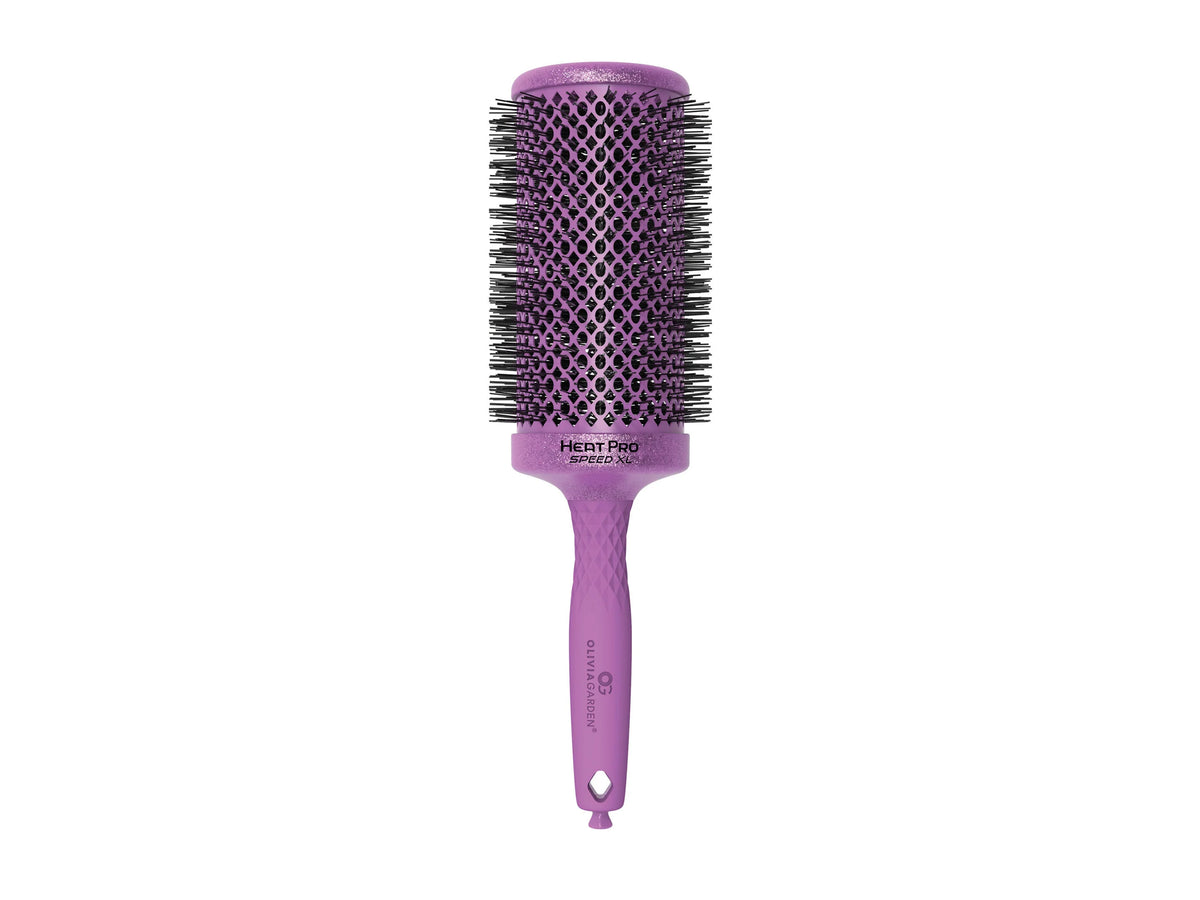 Olivia Garden Heat Pro Speed XL Glitter Round Brush 70mm (2-3/4") - Purple Glitter