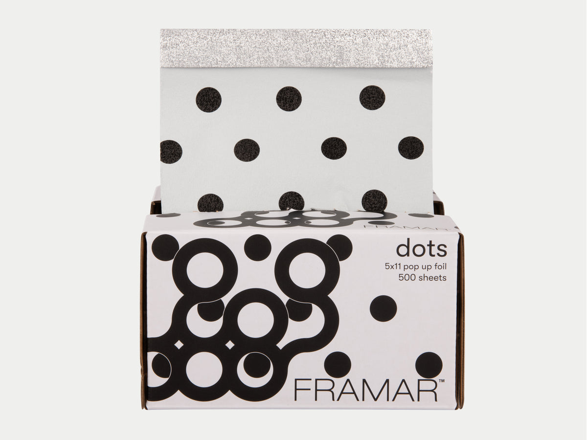 Framar Polka Dots Black & White Pop Up Foil (500ct) 127 x 280mm (5x11) (12pc CARTON)