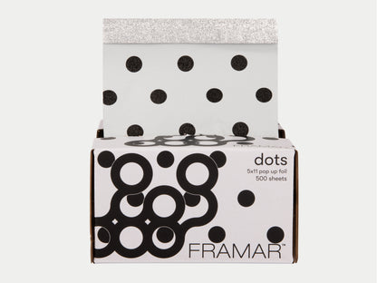 Framar Polka Dots Black & White Pop Up Foil (500ct) 127 x 280mm (5x11) (12pc CARTON)