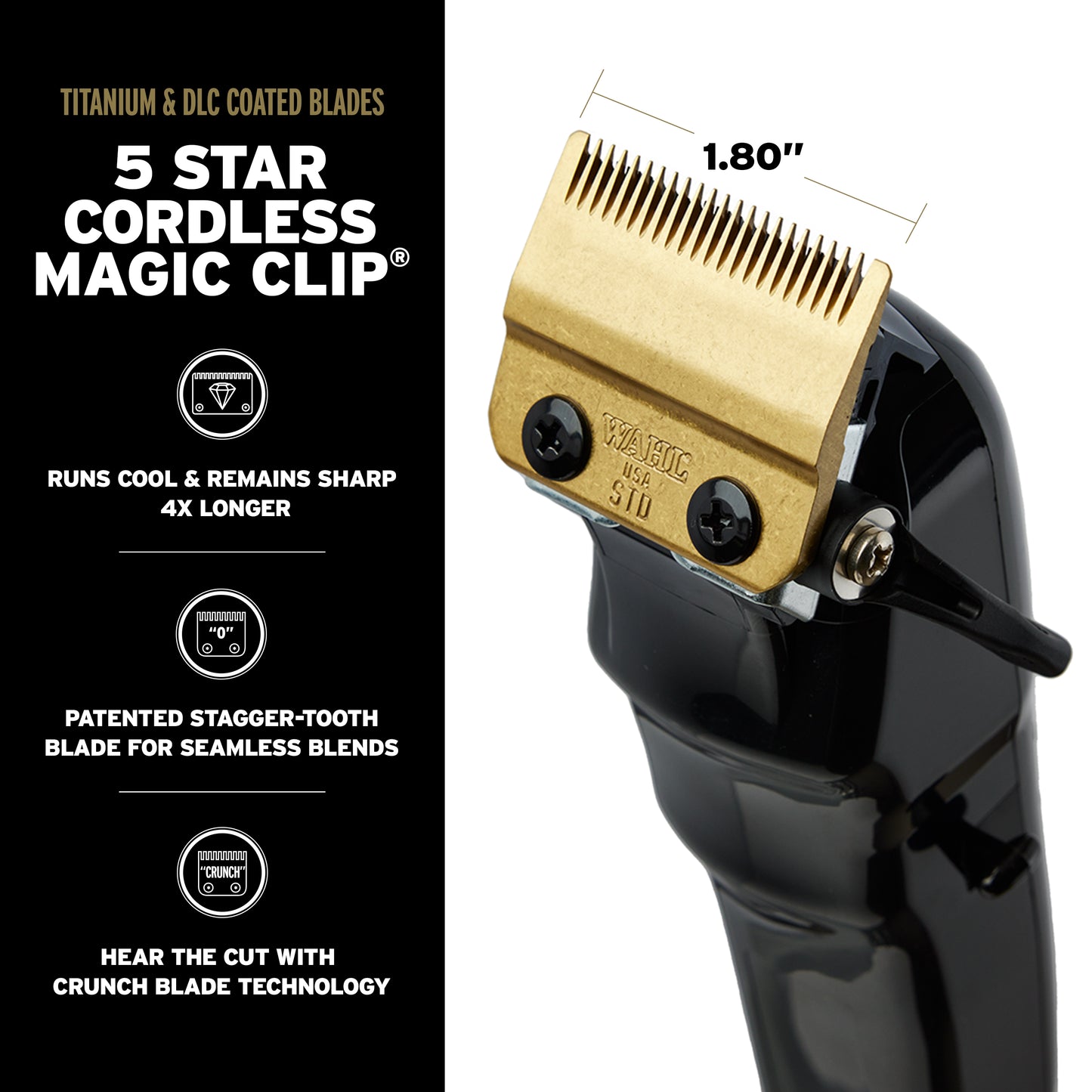 WAHL Professional 5 Star Black Magic Clip Cordless, Limited Edition