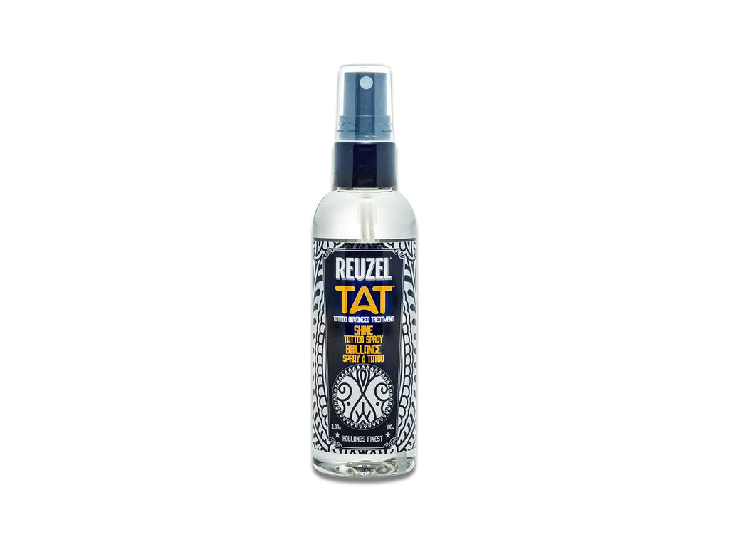 Reuzel Tat Shine Tattoo Spray, Keep Tattoos Vibrant For Longer With Reuzel Tat Tattoo Shine Spray, Shine Spray For Healed Tattoos - Instant Colour Boost + Non Greasy, Tattoo Maintenance, Tattoo Aftercare, Skin Art Care, Reuzel Stockist NZ, Professional Salon Supplies NZ