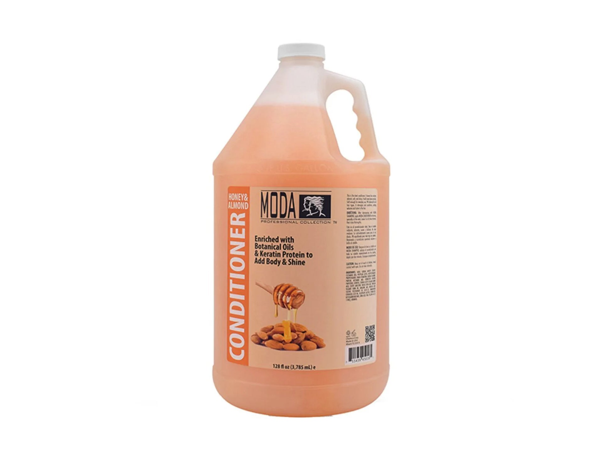 Moda Honey & Almond Conditioner 3.78L (gallon) Bulk Nourishing & Restoring Conditioner - Silicon Free + Alcohol Free, Moda Moisturizing Conditioner Silicon - Drying Alcohol Free & Cruelty Free, Bulk Nourishing & Restoring Conditioner With Botanical Oils And Keratin Protein, Bulk Salon Shampoo Basin Shampoo & Conditioner, NZ Professional Salon Supplies, Hair Products Online