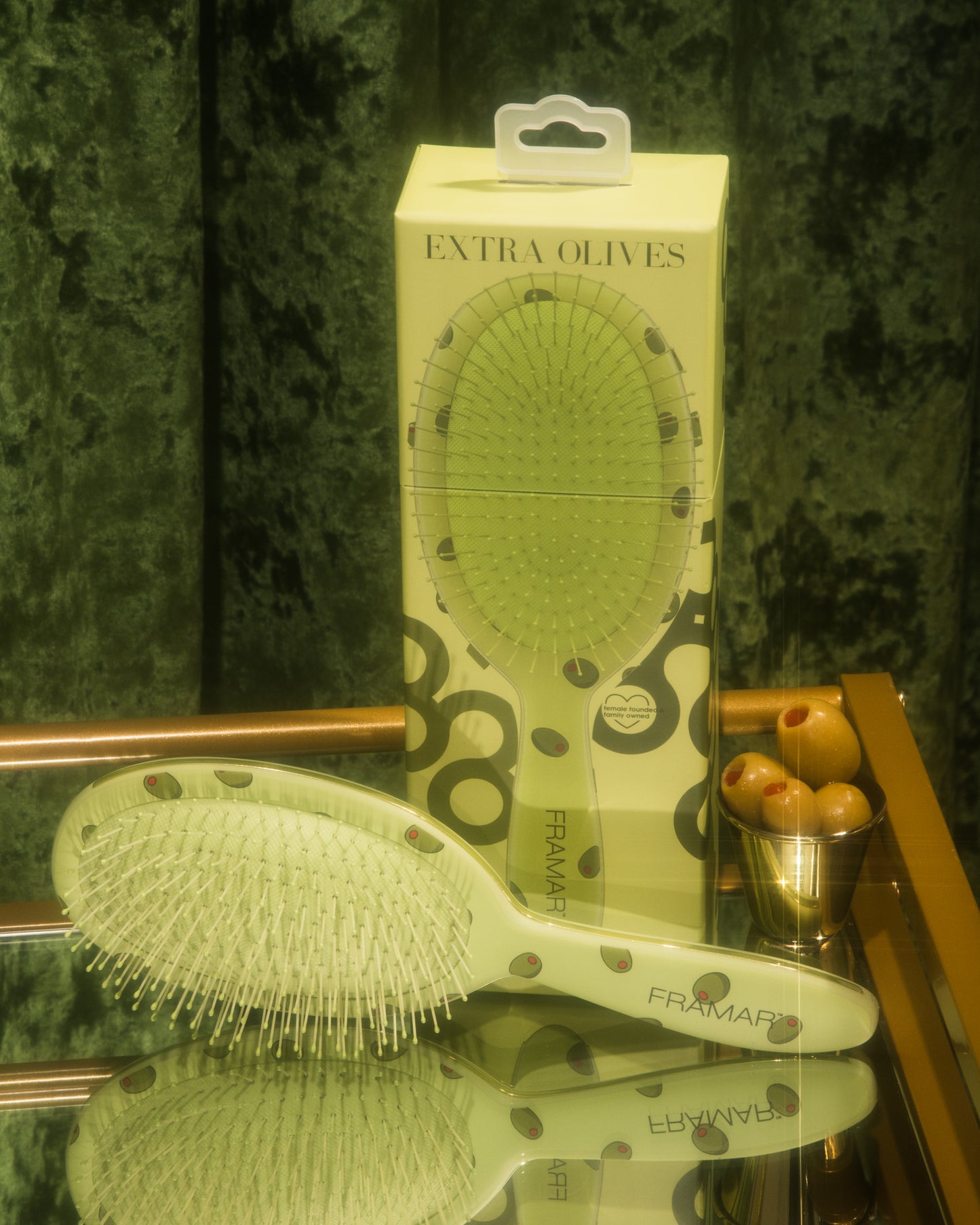 Framar Extra Dirty Detangle Hair Brush - Extra Olives
