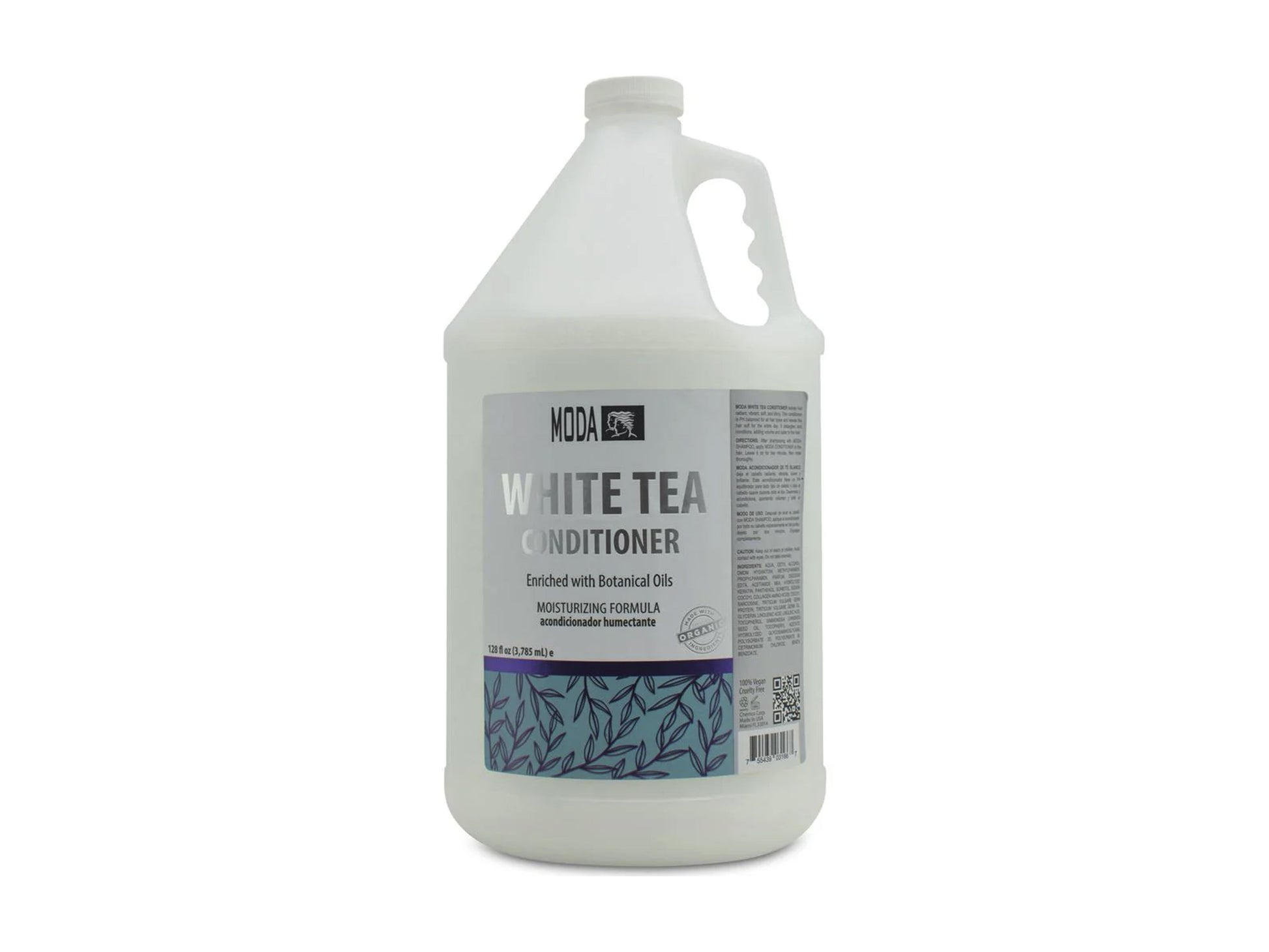 Moda White Tea Conditioner 3.78L (gallon) Bulk Moisturizing Conditioner - Silicon Free + Alcohol Free, Moda Moisturizing Conditioner Silicon - Drying Alcohol Free & Cruelty Free, Bulk Nourishing & Hydrating Conditioner Suitable For Daily Use, Bulk Salon Shampoo Basin Shampoo & Conditioner, Moda Hair Care Made In The USA, NZ Professional Salon Supplies, Hair Products Online
