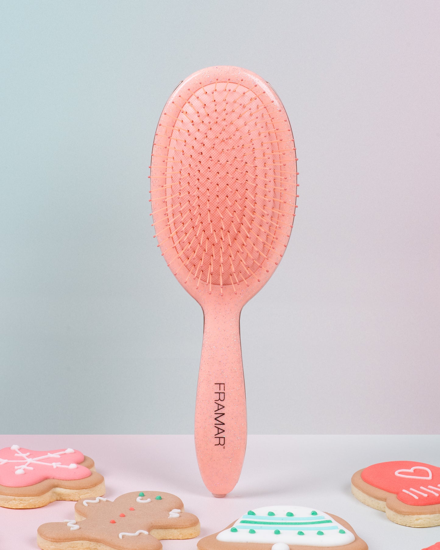 Framar Cookie Cutter Glitter Detangle Hair Brush - Ginger