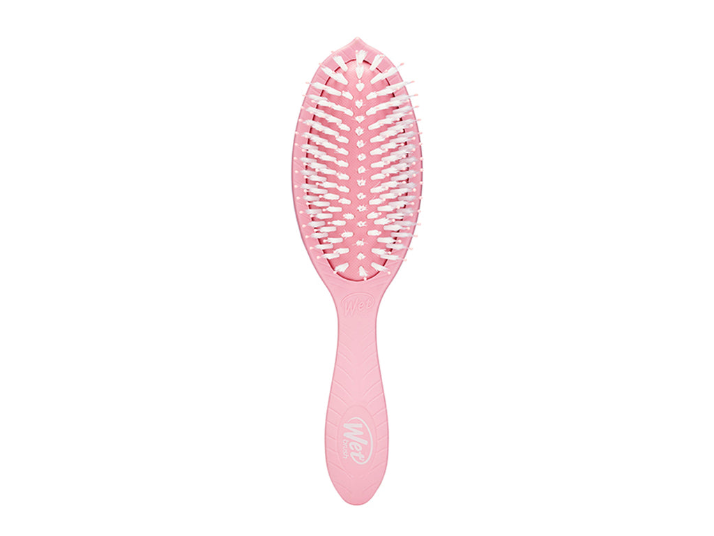 Wet Brush Go Green Treatment And Shine Oil Infused Hair Brush - Pink, Mixed Bristle Pink Wet Brush Infused With Watermelon - Perfect For Dry Hair, Wet Brush Go Green Hair Brush - Brush Body Made From 58% Plant Based Plastic, Wet Brush Go Green Hair Brush - Good For Your Hair And The Planet, Soft Bristle Hair Brush Is Gentle On Hair, Salon Essentials, Salon Retail, NZ Salon Supplies
