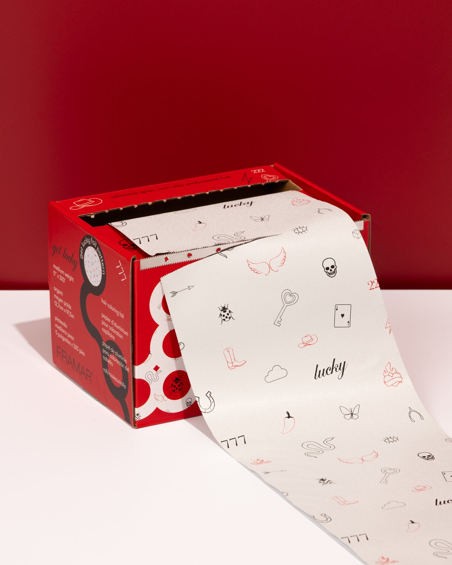 Framar Get Lucky Embossed Roll Foil 97.5m (320ft) - Limited Edition (12pc CARTON)