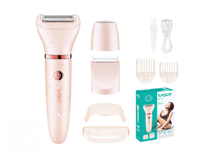 VGR Voyager Lady Shaver Set 3-in-1 Pink
