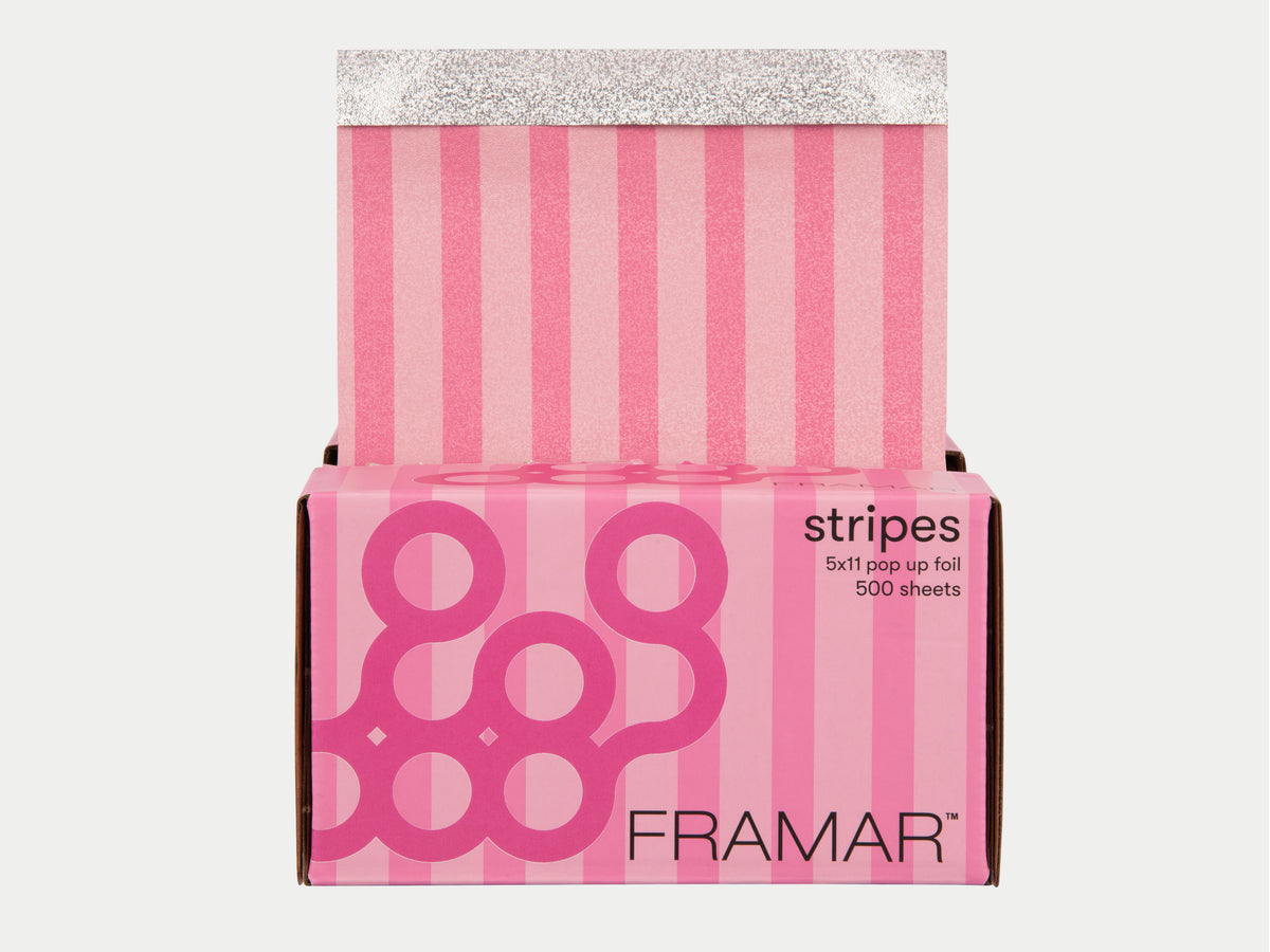 Framar Pink Stripes Pop Up Foil (500ct) 127 x 280mm (5x11) (12pc CARTON)