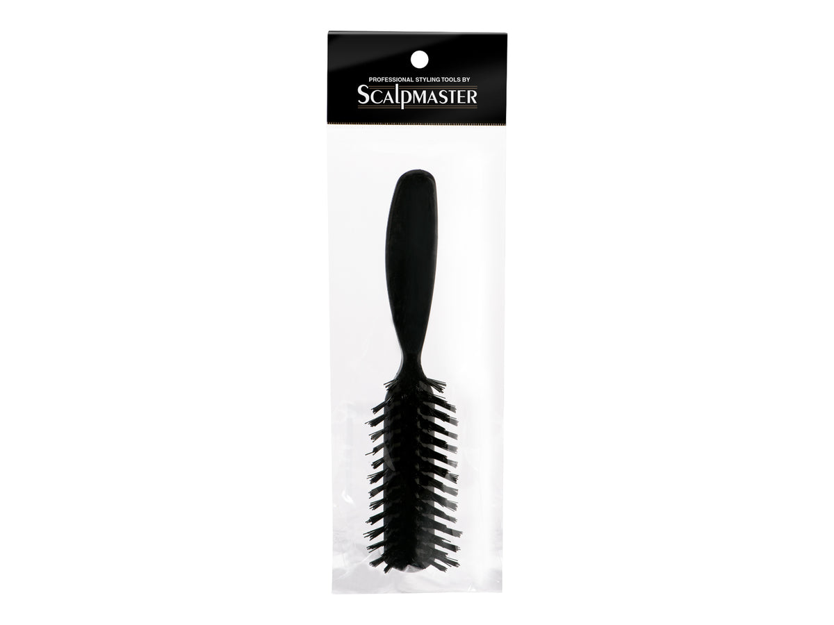 Scalpmaster Round Neck Brush 7 Row, Black