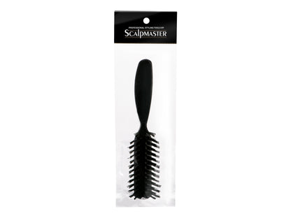 Scalpmaster Round Neck Brush 7 Row, Black
