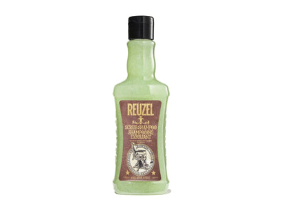 Reuzel Scrub Shampoo 350ml, Clarifying & Exfoliating Mens Shampoo For All Hair Types Ideal For Use 1 - 2 Times A Week, Vegan Shampoo For Removing Build Up Of Oils & Product With Witch Hazel + Nettle Leaf + Rosemary + Horsetail Root, Reuzel - Hollands Finest, Reuzel Barber Products,  Reuzel Stockist NZ, Professional Salon Supplies NZ, Barber Supplies NZ 