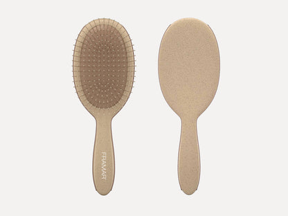 Framar Limited Edition 'Terra' Wheat Fibre Detangle Brush - Canvas, Earthy Toned Hair Brush Made From Biodegradable Wheat Fibre