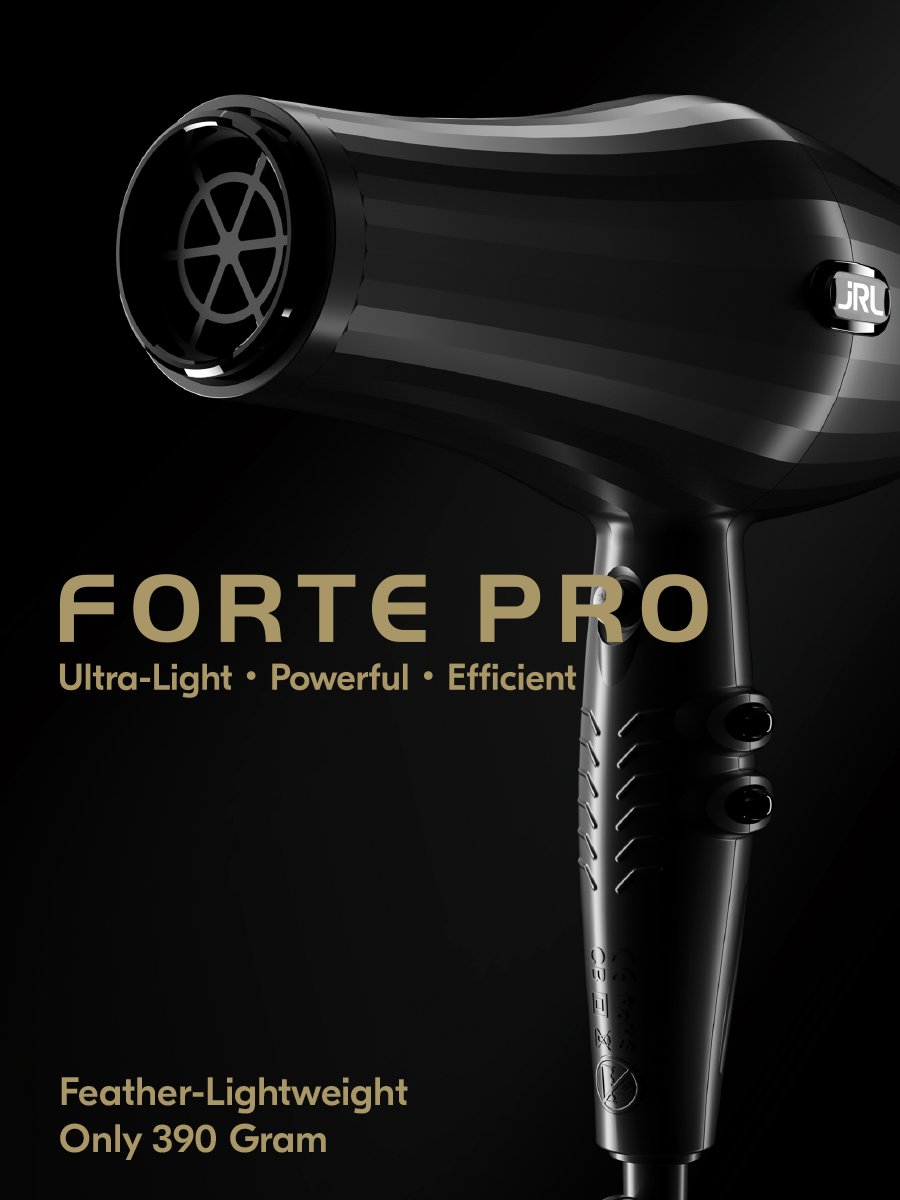 JRL 2020L Forte Pro 'Feather-Lightweight' Hair Dryer - Black