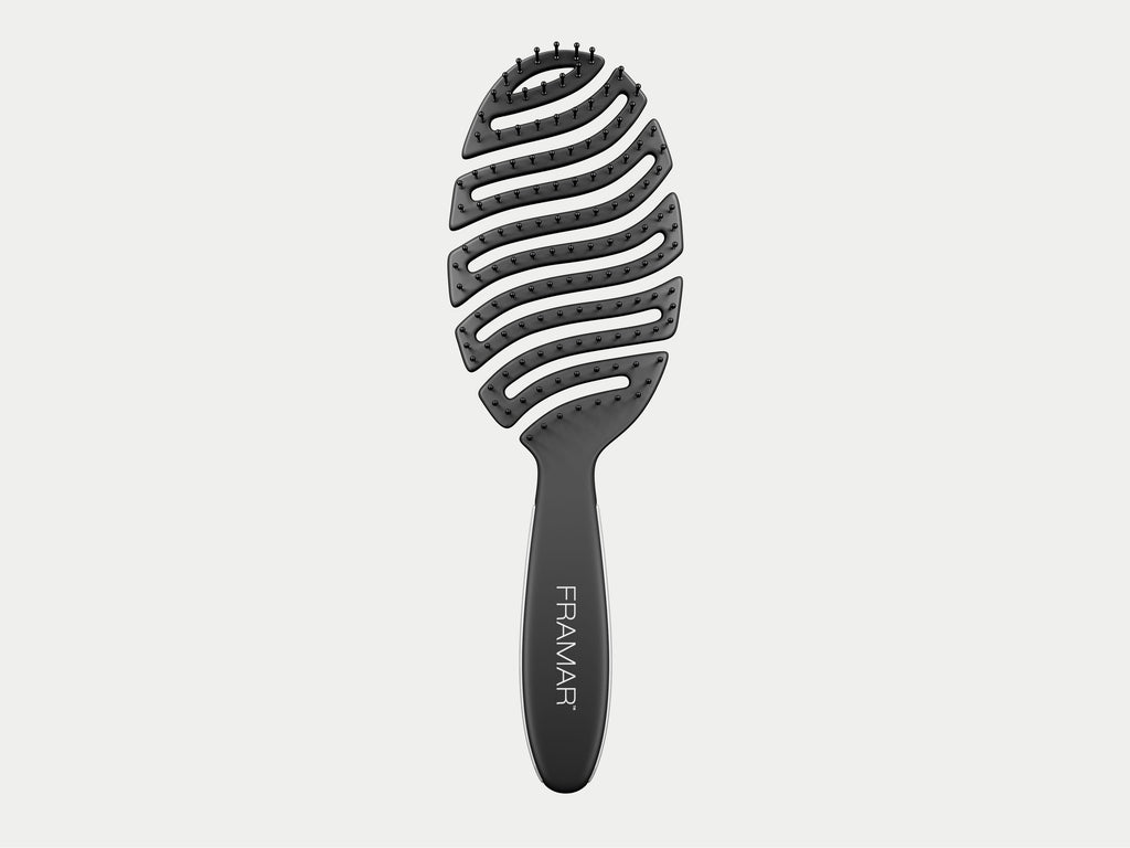 Framar Matte Black Flex Brush, Framar Heat Resistant Brush, Flex Brush, Great For Detangling Curly Hair, Kids Detangling Hair Brush, Hair Brush For Extensions, Salon Essentials, NZ Salon Supplies