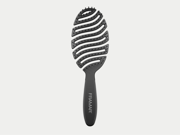 Framar Matte Black Flex Brush, Framar Heat Resistant Brush, Flex Brush, Great For Detangling Curly Hair, Kids Detangling Hair Brush, Hair Brush For Extensions, Salon Essentials, NZ Salon Supplies