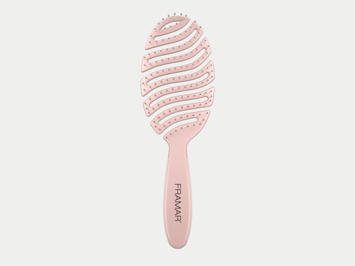 Framar Champagne Flex Hair Brush, Great For Detangling Curly Hair & Kids Hair