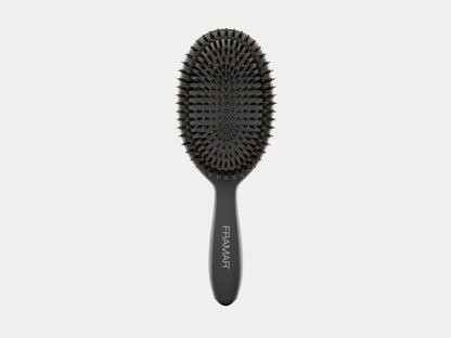 Framar Polish Brush Black Boar Bristle Hair Brush, The Perfect Slicked Back Pony Tail Brush