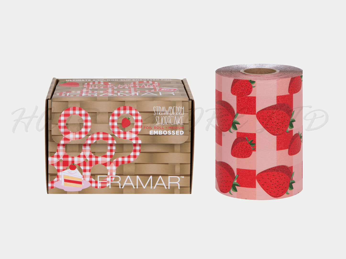 Framar Strawberry Shortcake Embossed Roll Foil 97.5m (320ft) (12pc CARTON)