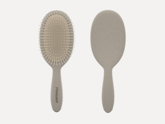 Framar Detangle Brush Neutrals Sage Collection Birch Colour, Wet And Dry Hair Brush Great For Hair Extensions