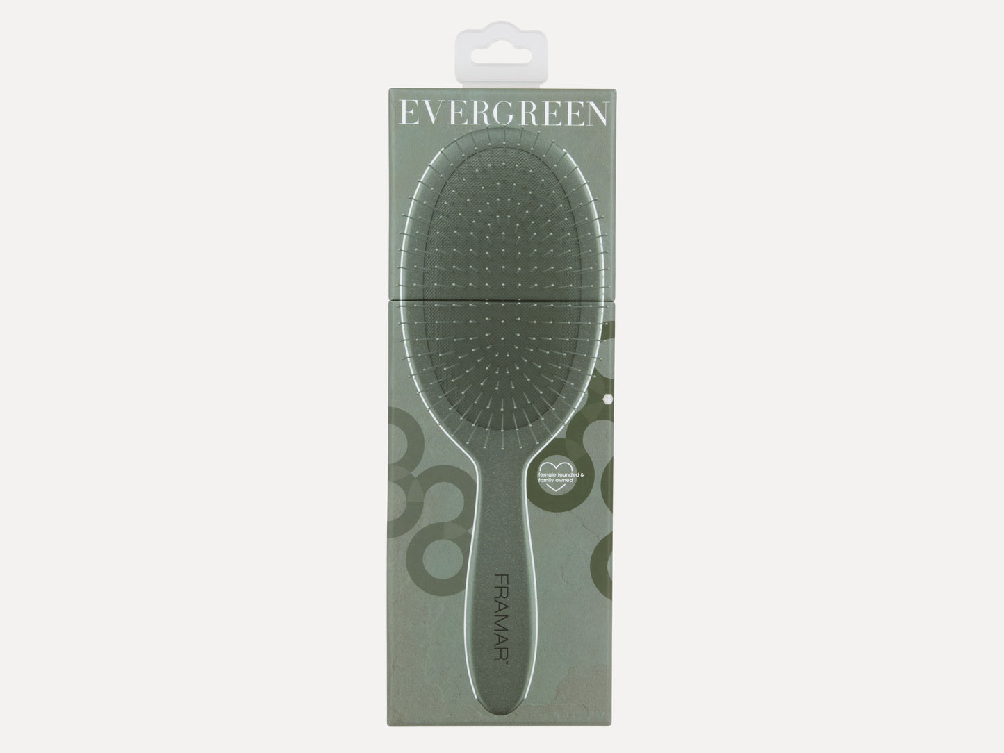 Framar Neutrals Sage Detangle Brush - Evergreen