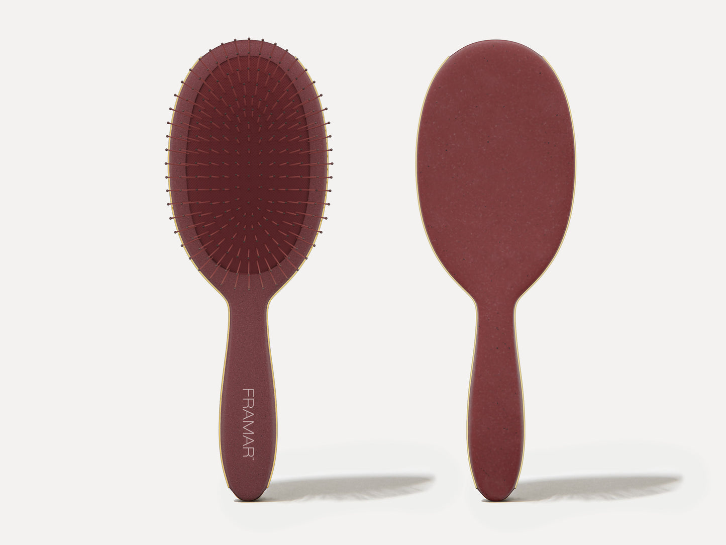Framar Limited Edition Dark Academia  Hair Detangling Brush - Maroon With Gold Detail