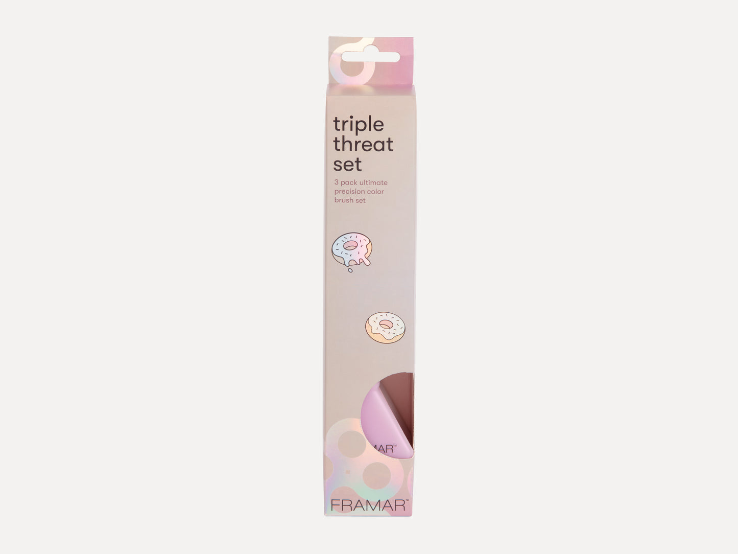 Framar Glazed Donut Triple Threat Brush Set (3pc)