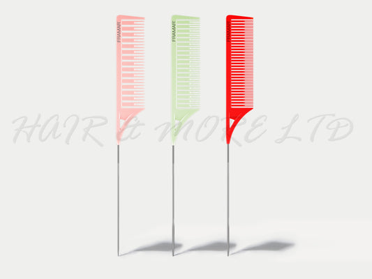 Framar Strawberry Shortcake Dream Weaver Highlighting Combs With Extra Long Pin Tail Set Of 3 - Teenie & Inbetweenie & Biggie (Fine Weave - Medium Weave),Framar Limited Edition Strawberry Shortcake, Highlighting Comb Set Red & Light Green & Light Pink,  Framar NZ Stockist, NZ Salon Supplies, NZ Salon Essentials