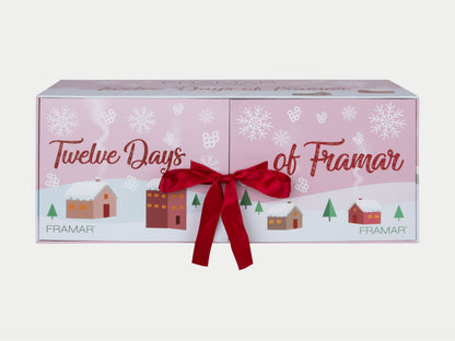 Limited Edition Twelve Days Of Framar Pop Up Foil Advent Calendar, Framar Christmas Themed Foil Advent Calendar - 12 Boxes 100 Pop Up Foils Of Different Patterns 5" x 11", Cute Christmas Foils, Festive Salon Foils, NZ Professional Salon Supplies, NZ Hair And Beauty Supplies