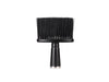 JRL Neck Duster - Perfect For Sweeping Away Loose Hairs After A Hair Cut Or Shave, Fan Design Neck Duster, JRL Neck Brush Black With Silver Detail & Soft Bristles, JRL Stockist NZ, JRL USA, JRL Australia, NZ Salon And Barber Supplies, NZ Barber And Hairdressing Tools