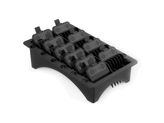 JRL Universal Premium Guards With Storage Tray, Clipper Guard Set To Fit Most Professional Clippers From #1/2 to #8, Hair Clipper, Authorized JRL Stockist NZ, Professional Clipper Attachment Set Including Caddy