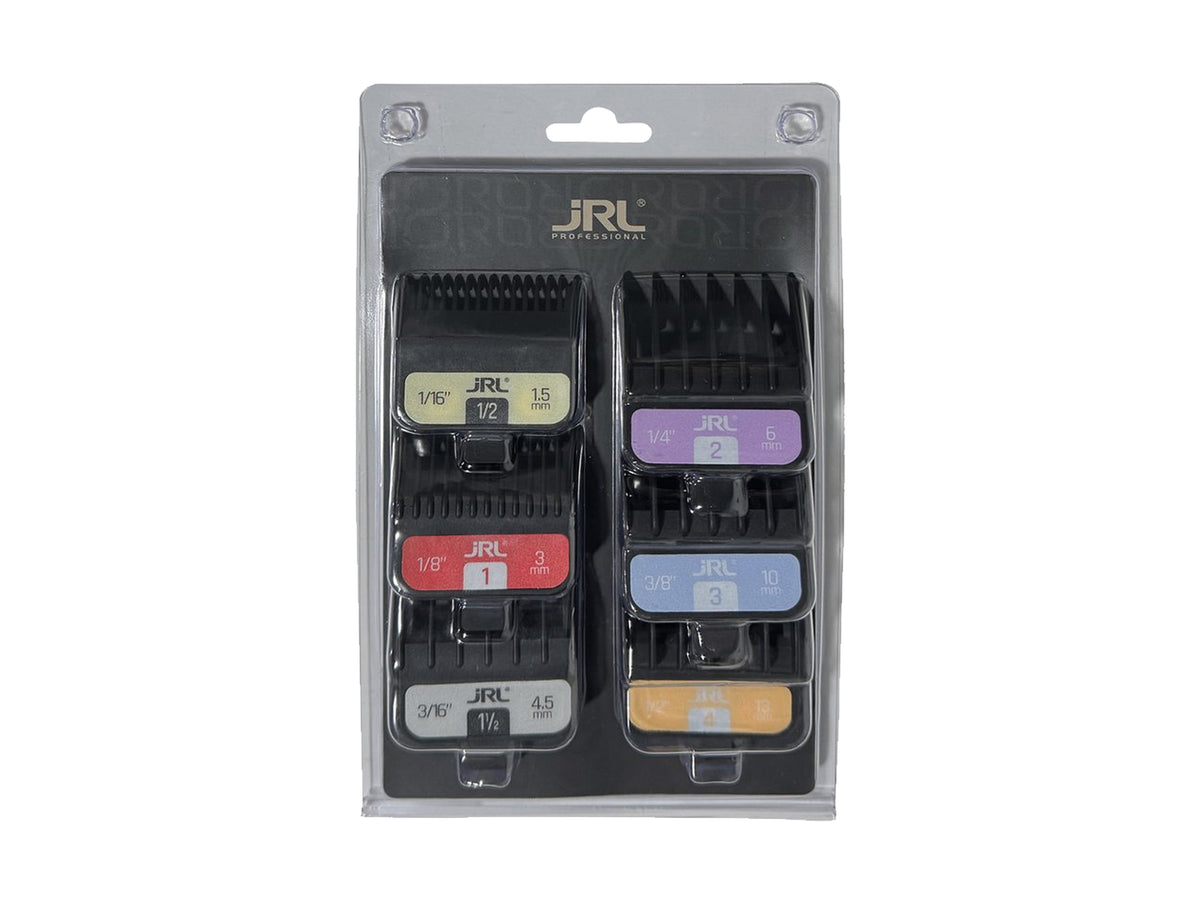 JRL Universal Premium Double Magnetic Clipper Guard Set, Hair Clippers, Clipper Guard Set To Fit Most Professional Clippers From #1/2 to #4, Hair Clipper, Authorized JRL Stockist NZ, Professional Double Magnet Clipper Attachments