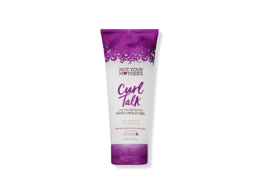 Not Your Mothers Curl Talk Hard Hold Gel 177ml, Not Your Mothers Hair Care, Curly Hair Strong Hold Hair Gel, Curly Girl Method Approved Product, Curly & Coily Hair Gel, Maximum Hold For Bouncy Curls And Coils, NZ Hair And Beauty Supplies, Professional Salon Supplies
