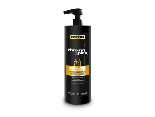 Osmo Chromaplex #4 Bond Shampoo 1000ml, Osmo Plex Shampoo To Strengthen & Repair Damaged Hair, Chromaplex Shampoo With Fibre Bond Technology - Sulfate Free For Strengthening Weakened And Damaged Hair, Sulfate Free Repairing Shampoo, Osmo Haircare NZ, Professional Salon Supplies, Hair Products Online NZ