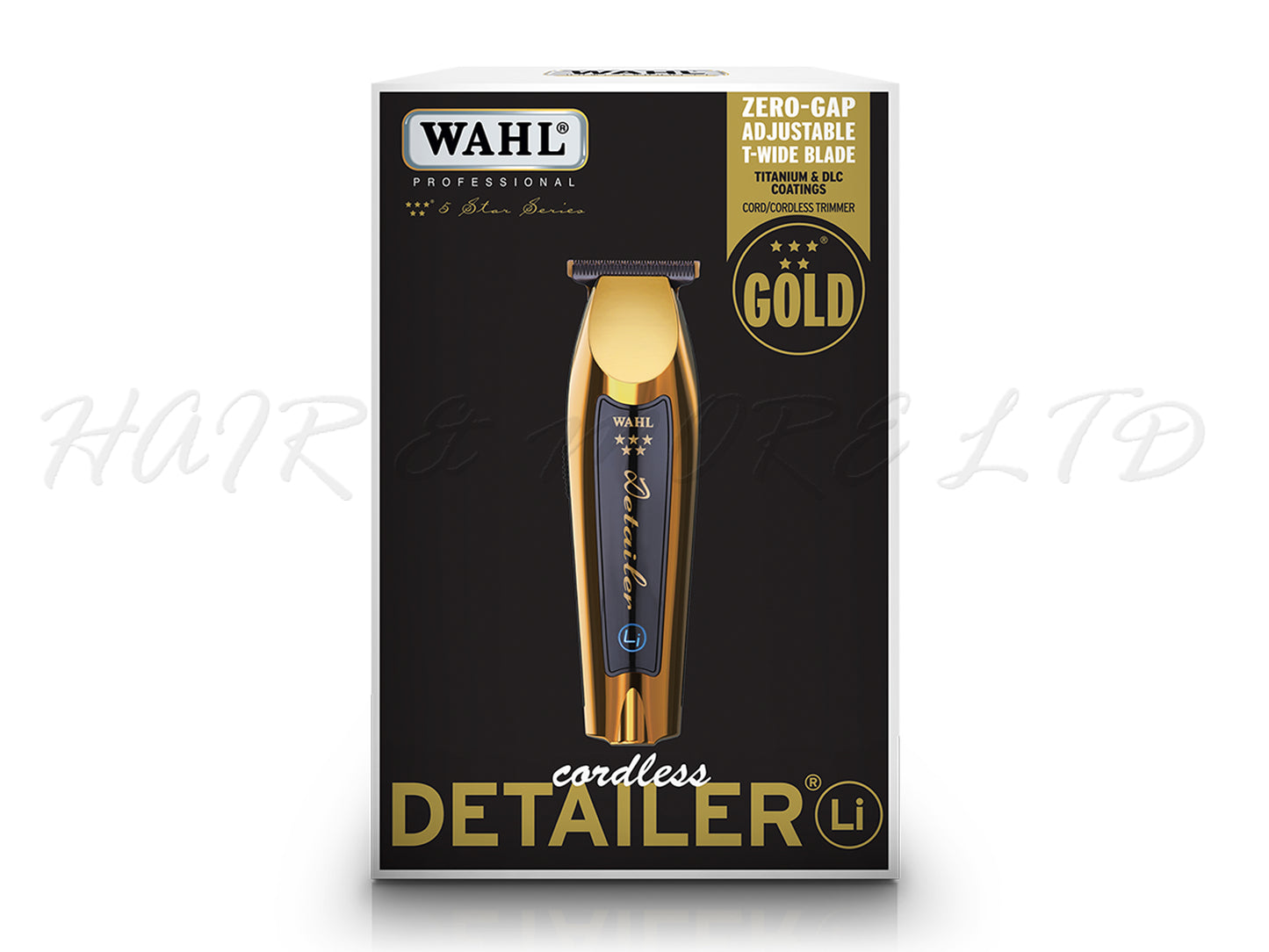 WAHL Professional 5 Star GOLD Series, Cordless Detailer Li Gold/Black