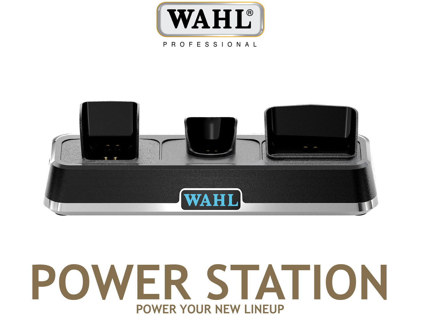 Wahl Professional Power Station - Multi Charge Docking Station For Charging 3 Tools At Once, Wahl Chargin Station With Interchangeable Charging Ports, Hair Clippers, Wahl Hair Clipper & Trimmer & Shaver Charging Station, Charging Dock Fits Magic Clip & Vanish & Detailer & Legend & Senior & Super Taper, Authorized Wahl Stockist