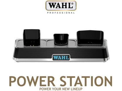 Wahl Professional Power Station - Multi Charge Docking Station For Charging 3 Tools At Once, Wahl Chargin Station With Interchangeable Charging Ports, Hair Clippers, Wahl Hair Clipper & Trimmer & Shaver Charging Station, Charging Dock Fits Magic Clip & Vanish & Detailer & Legend & Senior & Super Taper, Authorized Wahl Stockist