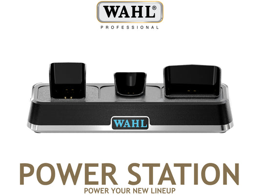 Wahl Professional Power Station - Multi Charge Docking Station For Charging 3 Tools At Once, Wahl Chargin Station With Interchangeable Charging Ports, Hair Clippers, Wahl Hair Clipper & Trimmer & Shaver Charging Station, Charging Dock Fits Magic Clip & Vanish & Detailer & Legend & Senior & Super Taper, Authorized Wahl Stockist